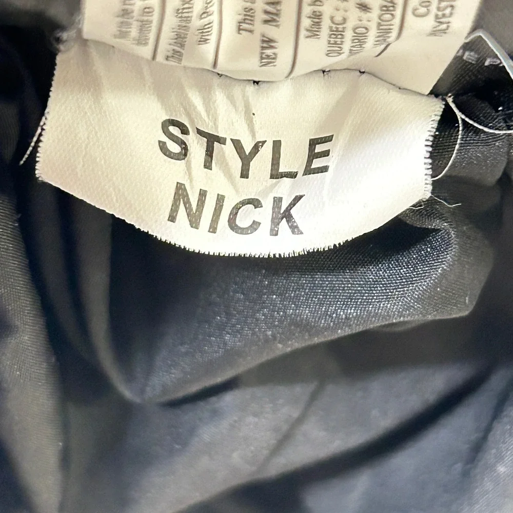 Noize Nick Men's Blue Detachable‎ Hood Faux Fur Trim Puffer Bomber Jacket Size L